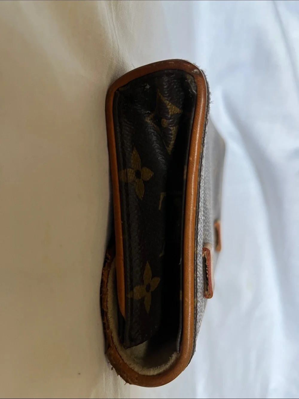 Louis Vuitton Monogram Pochette Florentine in Brown and Green Gold